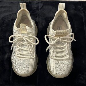 Steve Madden Cream Sparkle Women's Sneakers